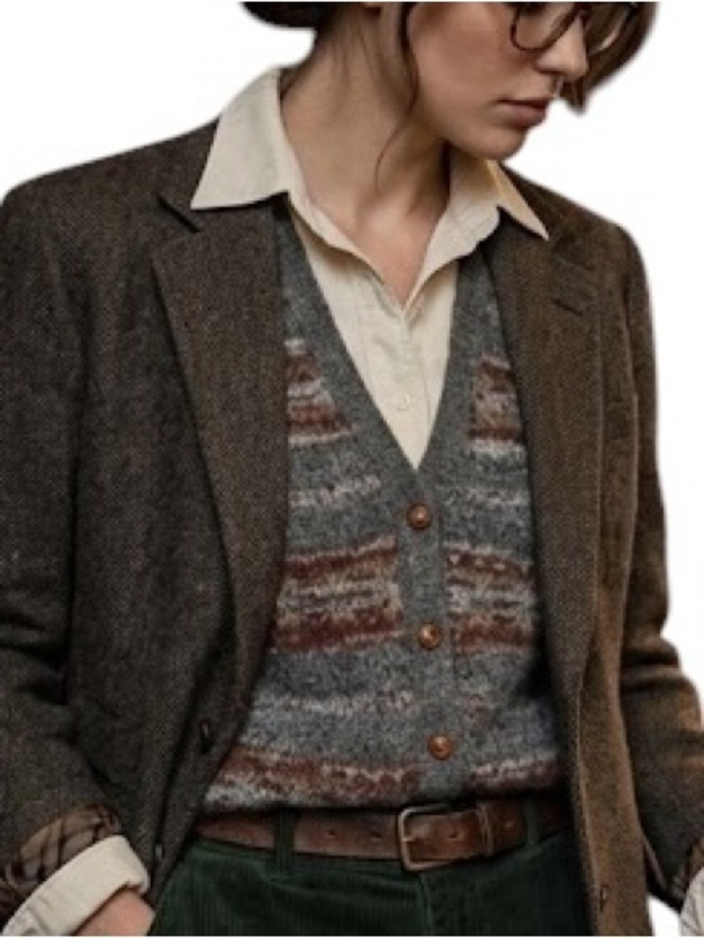 Vintage Gray and Maroon Wool Blend Sweater Vest